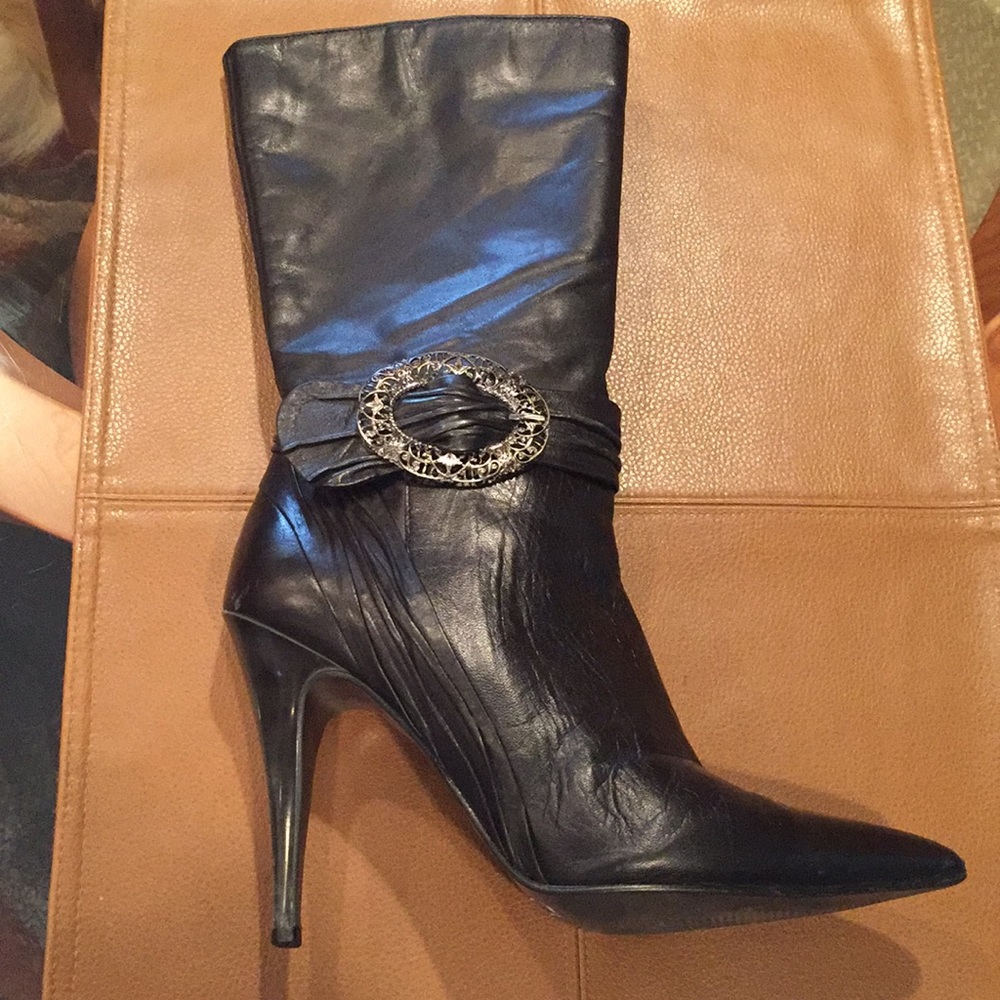 🔥 Carlos Santana Mid-Calf Leather Boots. - Picture 2 of 8